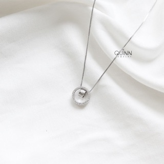 Dây chuyền Love, dây chuyền bạc vòng tròn sang chảnh, dây chuyền tiểu thư Quinn Jewelry