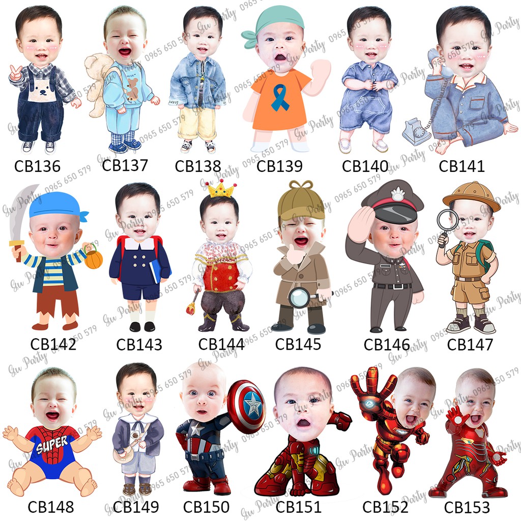 [Mã LIFEXANH03 giảm 10% đơn 500K] Chibi Sinh Nhật Cho Bé 30cm