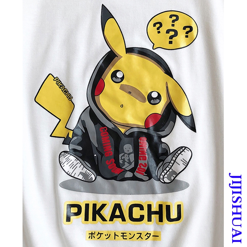 Áo Thun Tay Ngắn In Hình Pikachu