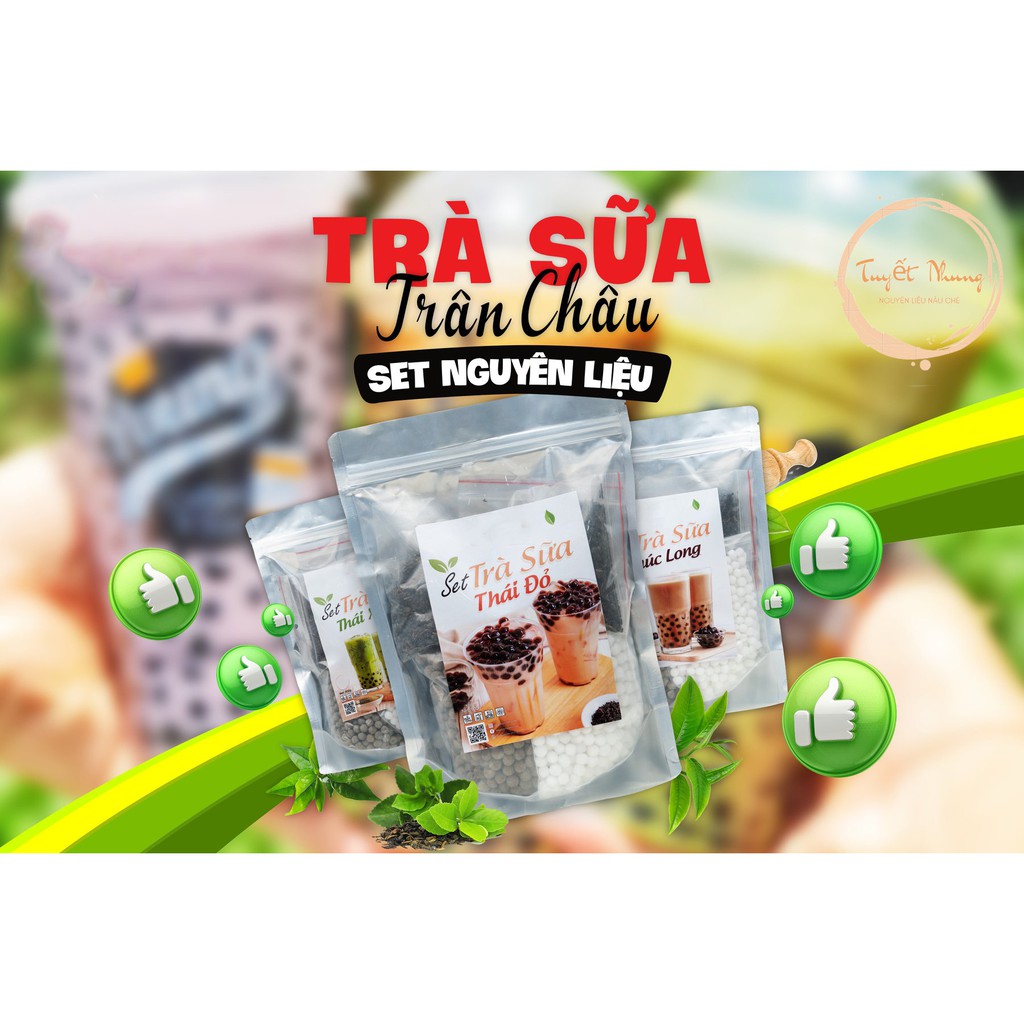 Set Trà Sữa Phúc Long, Thái Xanh, Thái Đỏ ( 20 Ly) Tặng Kèm Công Thức - TUYẾT NHUNG