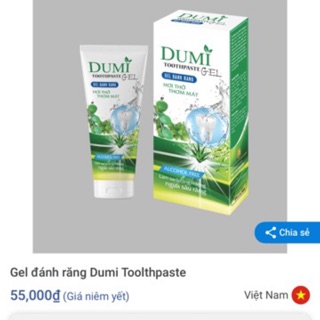 Kem Đánh Răng Thảo Dược Dumi Gel -NCT3