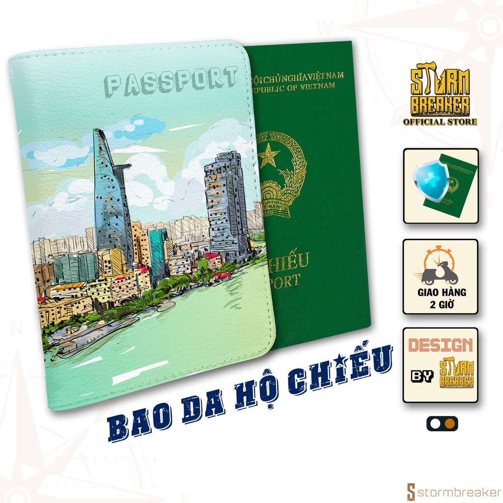 Bao Da Hộ Chiếu / Passport Du Lịch Nam - Nữ  SÀI GÒN - PPT203 STORMBREAKER