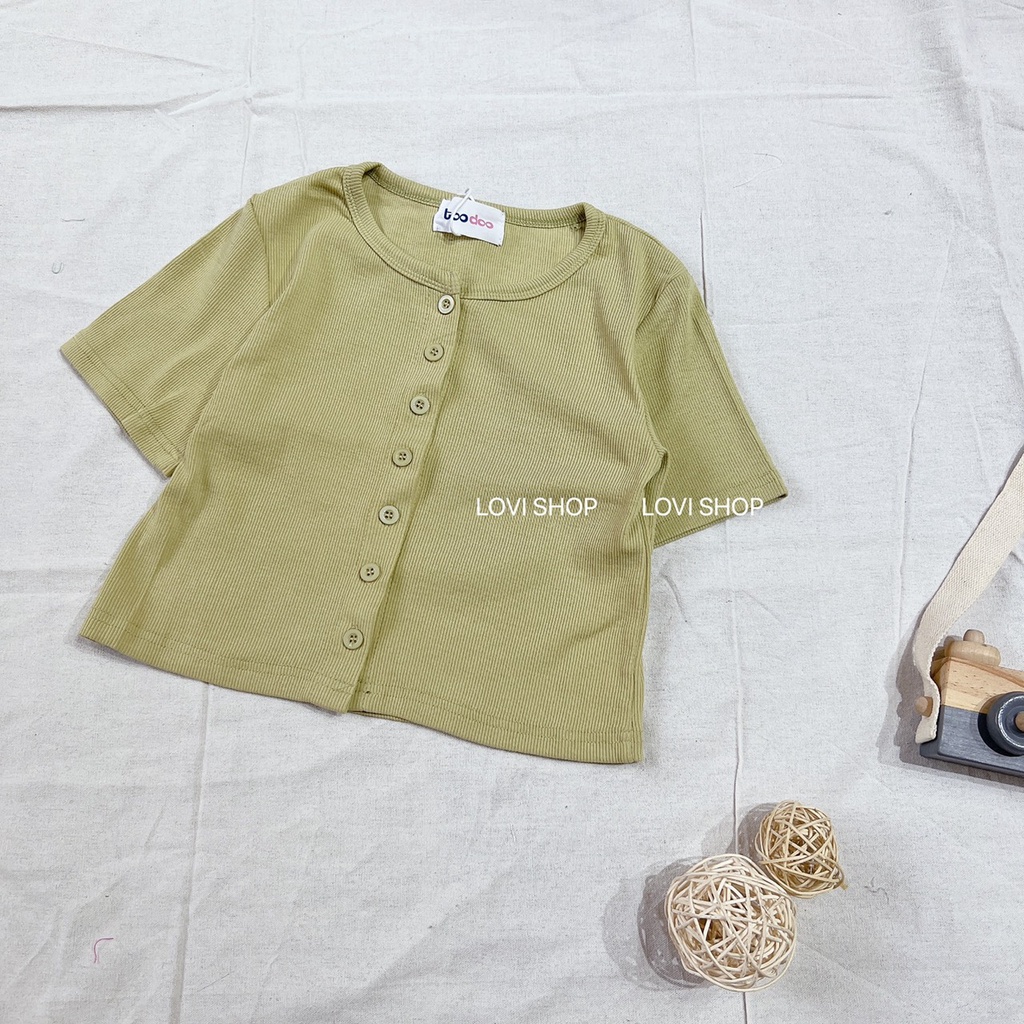 LOVI SHOP- Áo croptop chất thun gân mềm basic nhiều màu