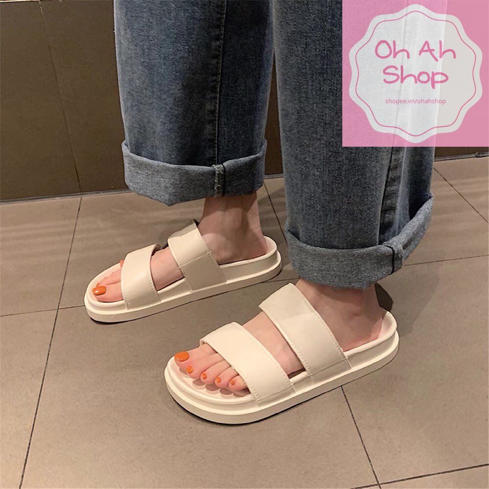 Dép Sandal Dép quai hậu chuẩn dáng HOT Hàn Quốc Quai Trắng Đơn Giản Dễ Phối Đồ