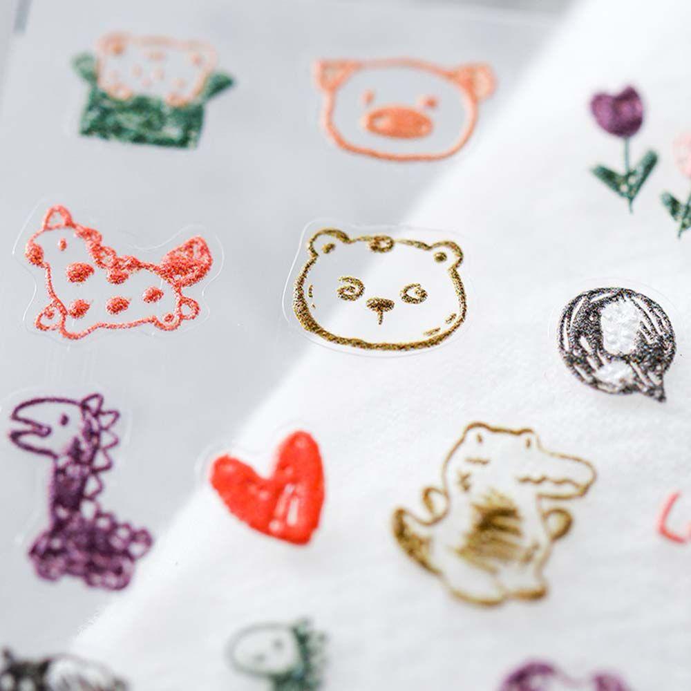 Đề Can Dán Móng Tay DIY Hình Động Vật Vịt Chó Màu Sắc Đáng Yêu