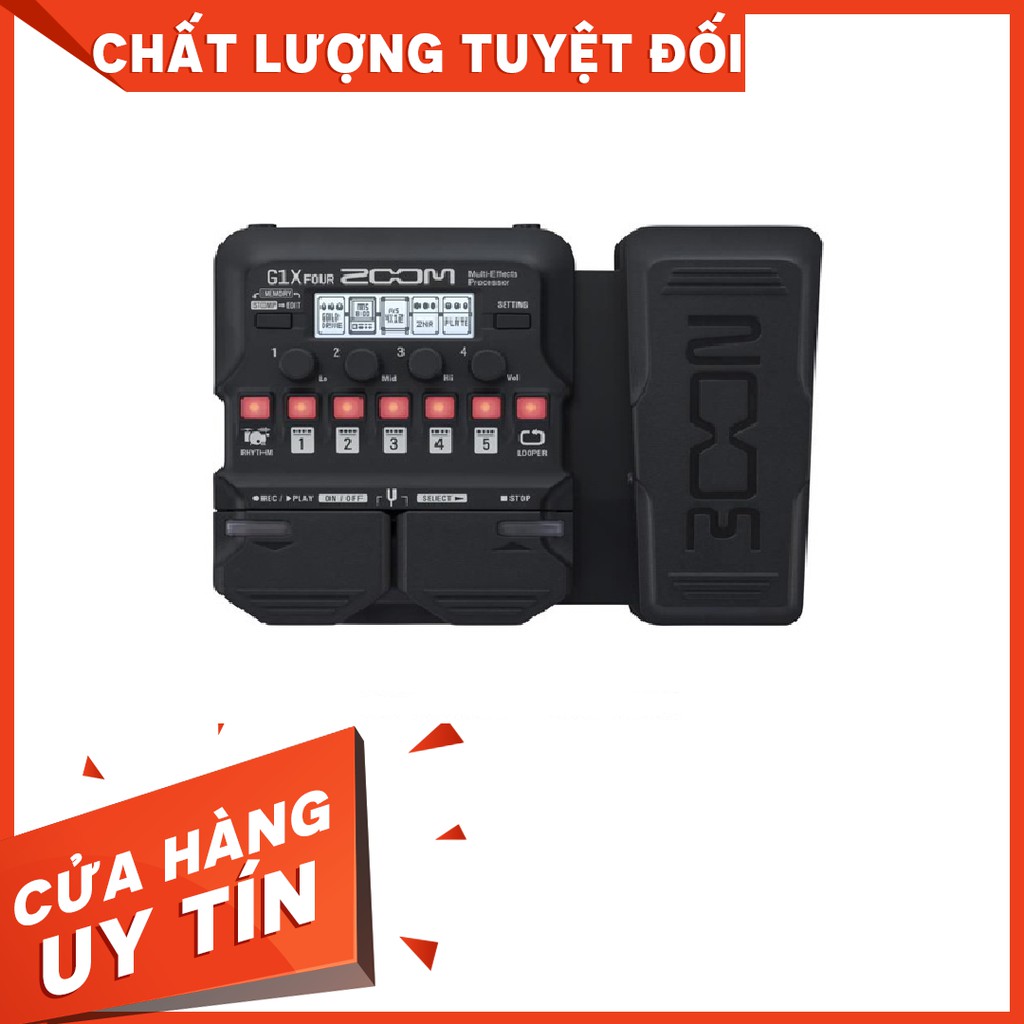 Phơ đàn guitar điện  ZOOM G1X Four pedal Fuzz Pedals Effects