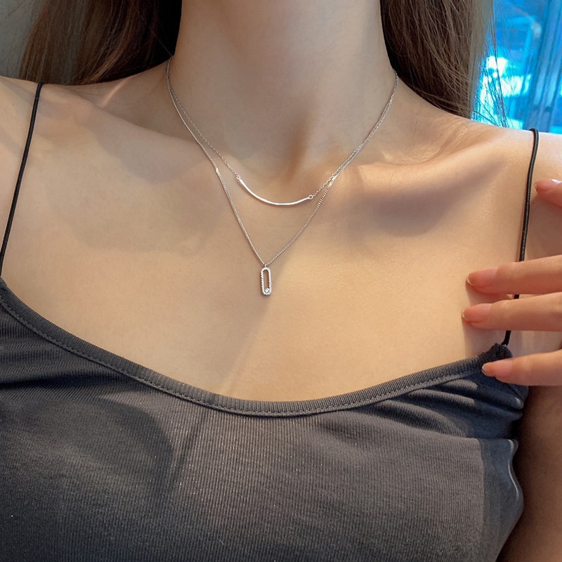 Thời trang nữ nụ cười Vòng cổ hai lớp Trang sức vòng cổ