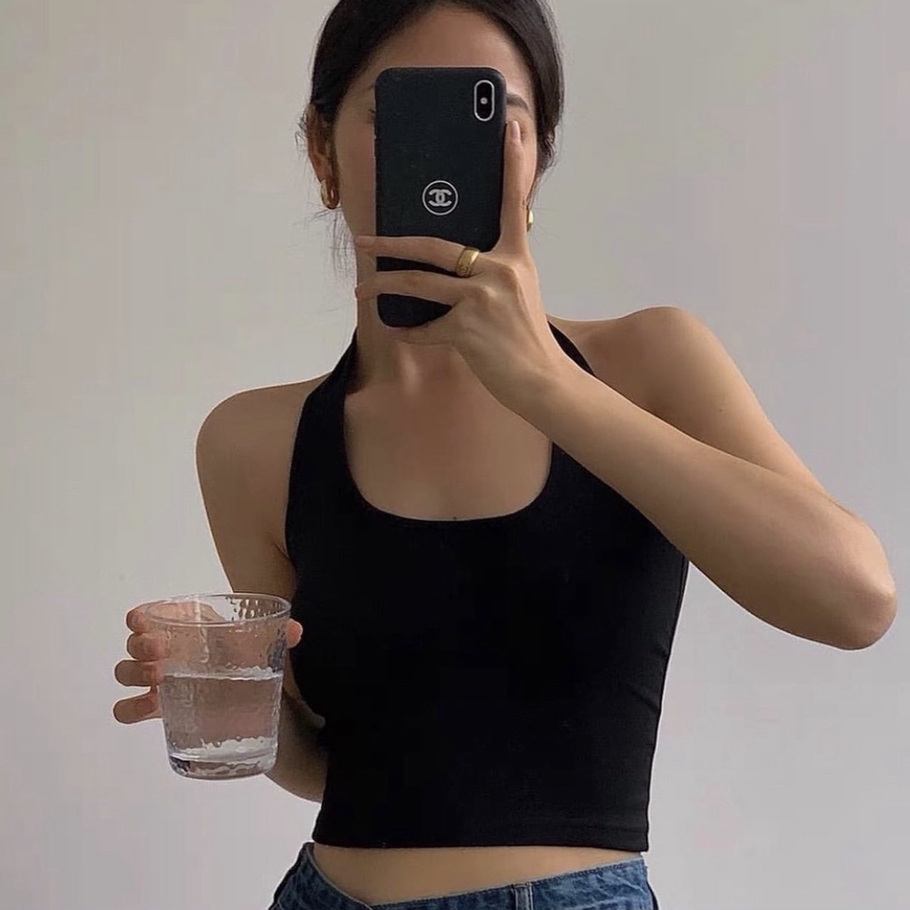 Áo thun croptop vòng dây cổ A2218 SUSTORE