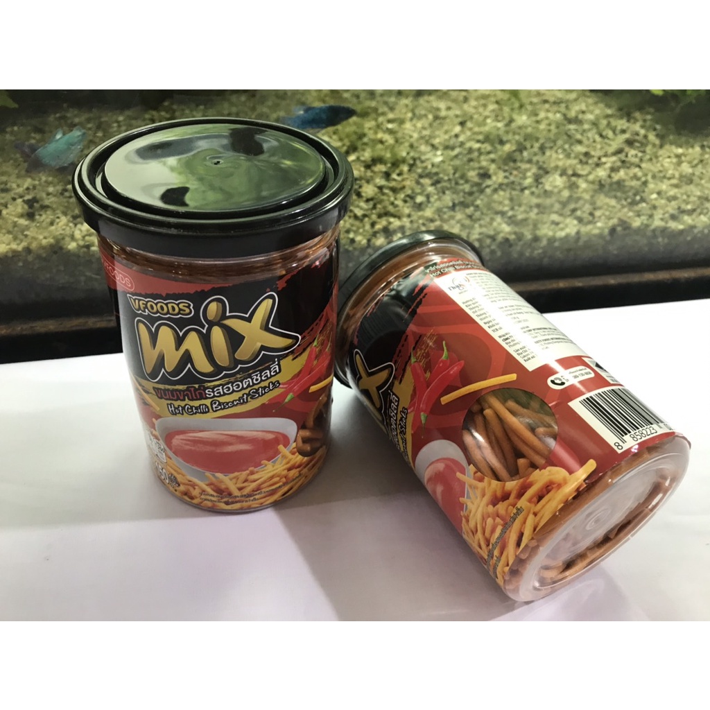 Bánh Que Cọng Mix Hủ 150g Thái Lan Vị Cay Stick Biscuit HOT CHILLI