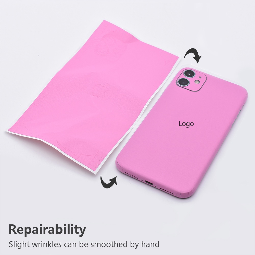 Nhãn Dán Màu Hồng Chống Trầy Bảo Vệ Toàn Diện Cho Iphone 6 6s X Xr Xs 7 8 Plus 11 12 13 Pro Max Mini Se2