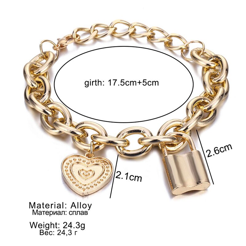Vòng Tay Hình Trái Tim Phong Cách Cổ Điển Dành Cho Nữ | BigBuy360 - bigbuy360.vn