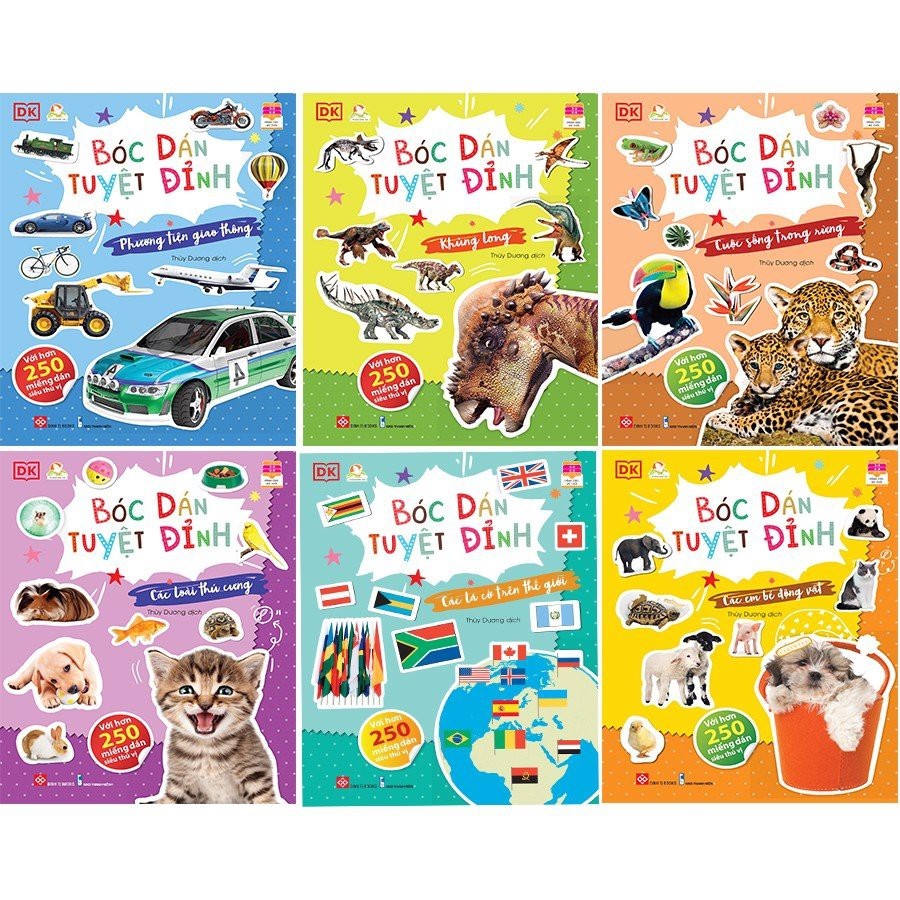 Sách - Bộ 6 Cuốn Bóc Dán Tuyệt Đỉnh - Chọn Lẻ