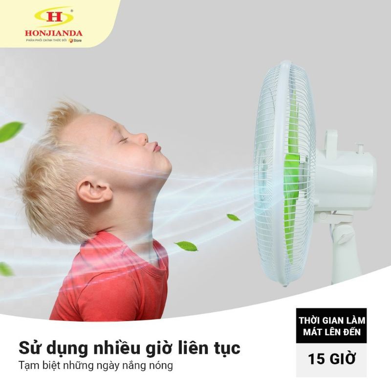 QUẠT VÀ ĐÈN SẠC TÍCH ĐIỆN HONJIANDA- HJD-FL-316