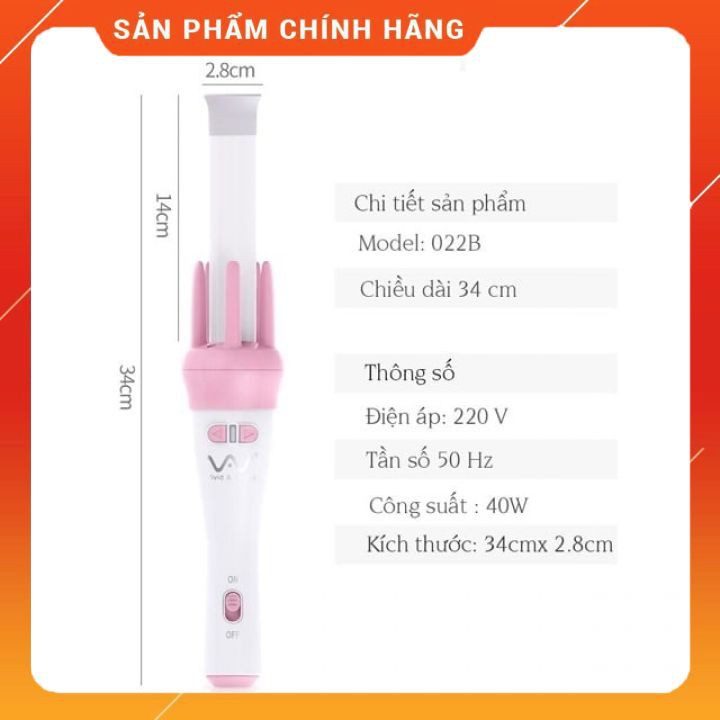 [ HÀNG CHUẨN ] MÁY LÀM TÓC UỐN XOĂN XOAY TỰ ĐỘNG 360 VIVID & VOGUE HÀN QUỐC [FREESHIP]