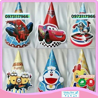 🎉Set 5 Mũ sinh nhật 3D theo chủ đề
