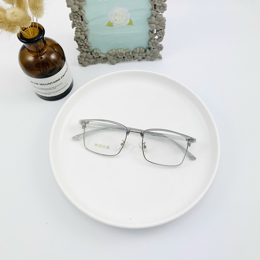 Mắt kính thời trang giả cận gọng kim loại chữ nhật đẹp AH1495-6F1 | BigBuy360 - bigbuy360.vn