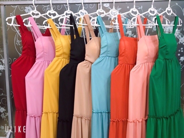 Maxi 2 dây cột nơ có mút ngực (hình thật+video) | BigBuy360 - bigbuy360.vn