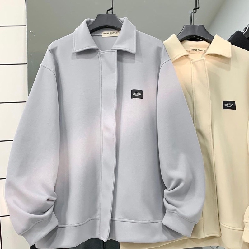 Áo Khoác Jacket DESTINY Tay Dài Form Rộng Vải Nỉ Pici Unisex Ulzzang