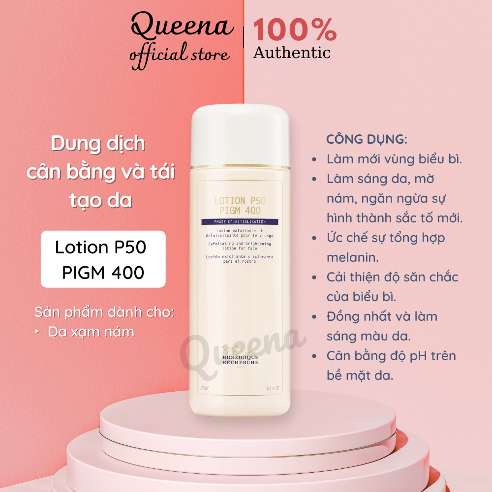 Lotion P50 PIGM 400 tẩy da chết, loại bỏ bụi bẩn và cân bằng độ pH đánh bay nám, tàn nhang - K08