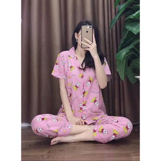 Bộ áo cộc quần dài chất kate mềm siêu đẹp