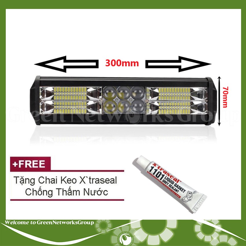 Đèn LED Bar 48 Bóng 2 Tầng 6 Bi Cầu Giữa + Tặng Chai Keo Chống Thấm Nước Greennetworks