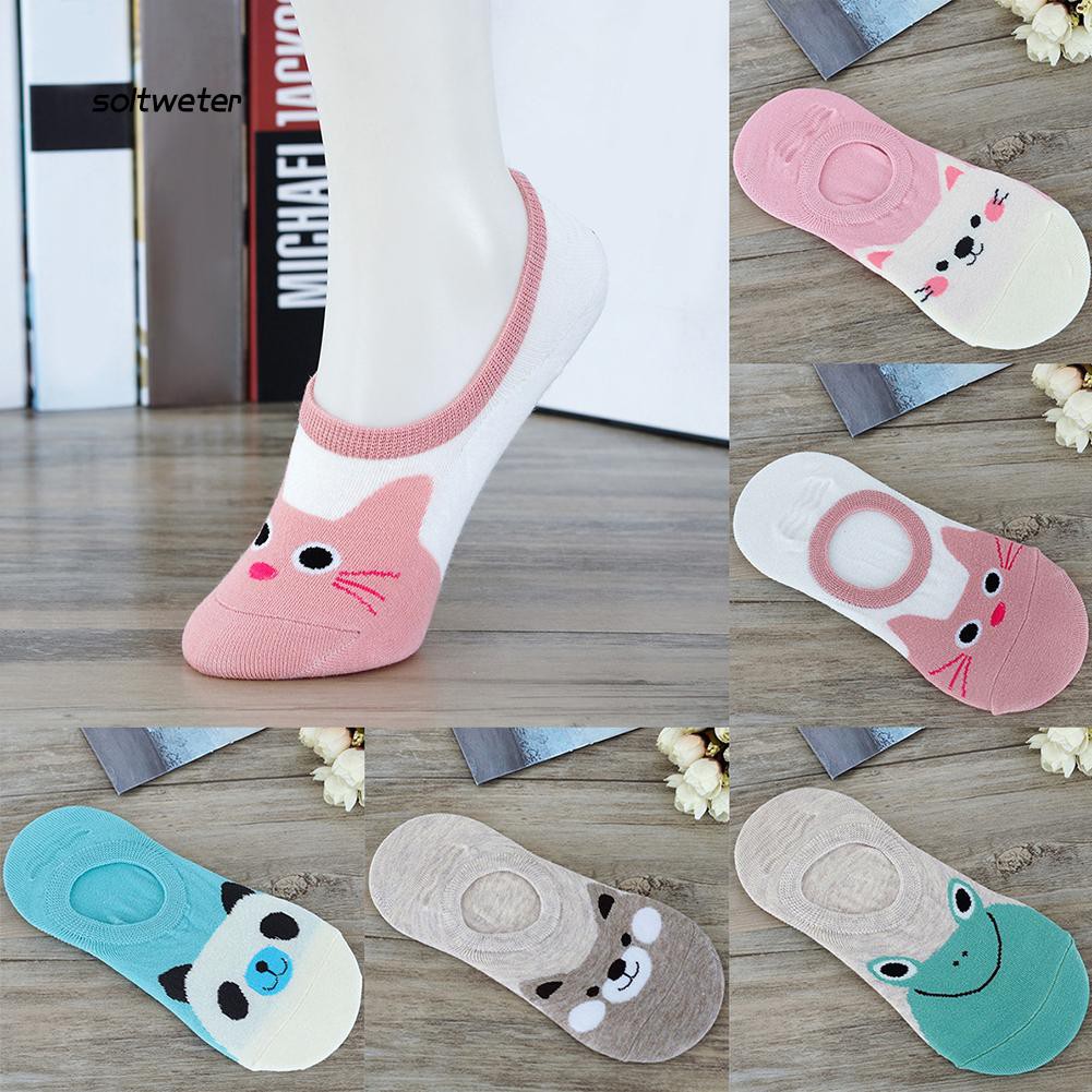 Vớ lười cổ thấp họa tiết hoạt hình xinh xắn cho nữ