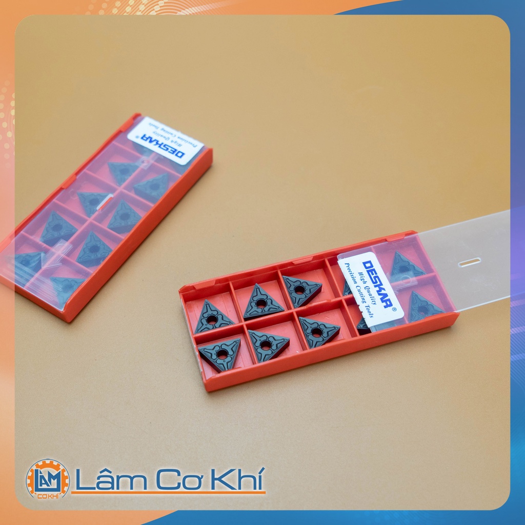 Hạt dao (chíp tiện) tam giác chuyên gia công thép T16 Deskar TNMG160404-TM LF9118