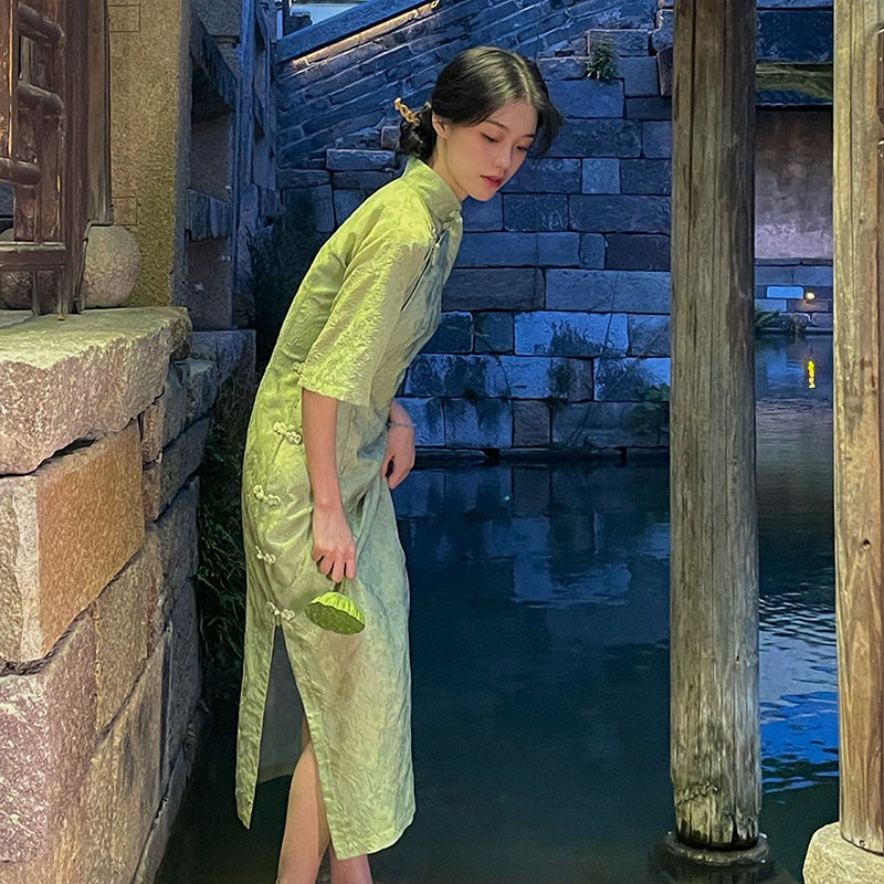 Sườn Xám Cách Tân Thiết Kế Mới Cao Cấp Thời Trang Dành Cho Mùa Hè