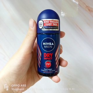 Lăn khử mùi Nivea Men khô thoáng  lọ 50ml cho nam