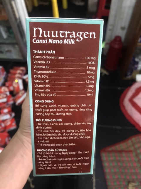 Canxi nano NUUTRAGEN-Cho trẻ phát triển chiều cao, kích thích mọc răng,biếng ăn,chậm lớn,suy dinh dưỡng,trẻ tiêu hóa kém