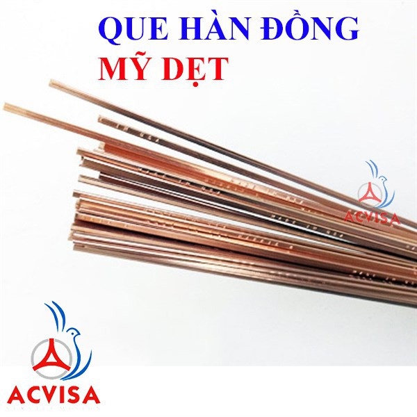 Que Hàn Đồng Trung Quốc - Que hàn Mỹ dẹt - Que hàn đồng vàng tròn ( chọn đúng loại) - HÀNG ĐẸP - GIÁ