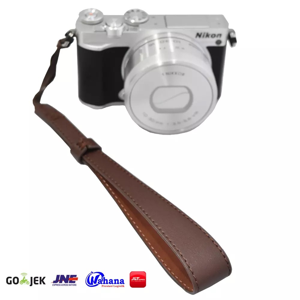 Dây Đeo Tay Bằng Da Cho Máy Ảnh Dslr-Mirrorless-Pocket- Canon Eos M10-Nikon J5-Sony A5000-A6000- Brown