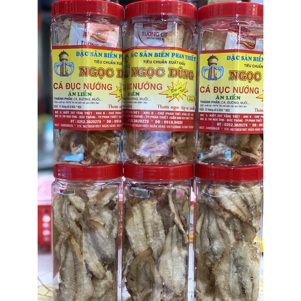 Cá Đục Nướng ( ăn liền ) là món ăn ngon của Shop Đặc Sản Biển Phan Thiết NGỌC DŨNG; Hộp 200 gram. HSD 12 tháng
