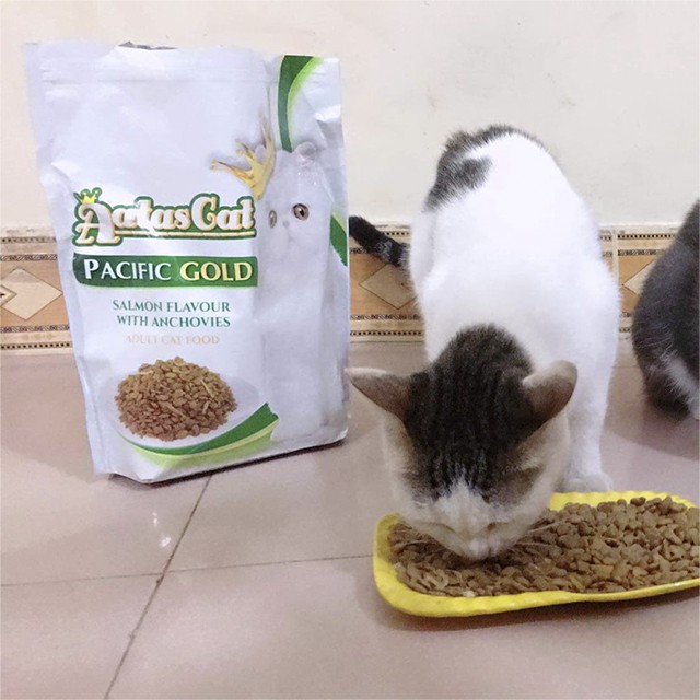 Thức Ăn Cho Mèo Aatas Cat Bao 1,2kg Vị Cá Hồi, Vị Cá Ngừ, Vị Gà Topping Thêm Cá Cơm Sấy Khô (Lông Mượt, Giảm Búi Lông)