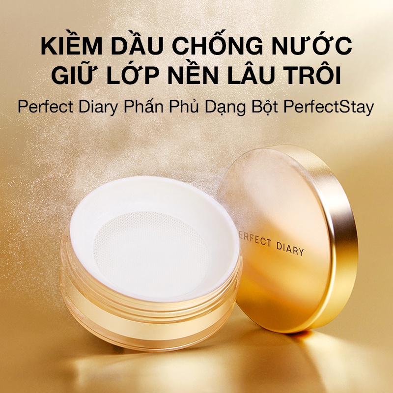 Phấn phủ kiềm dầu Perfect Diary Perfect chống thấm nước kiểm soát dầu lên đến 12h với 3 màu tùy chọn 7g