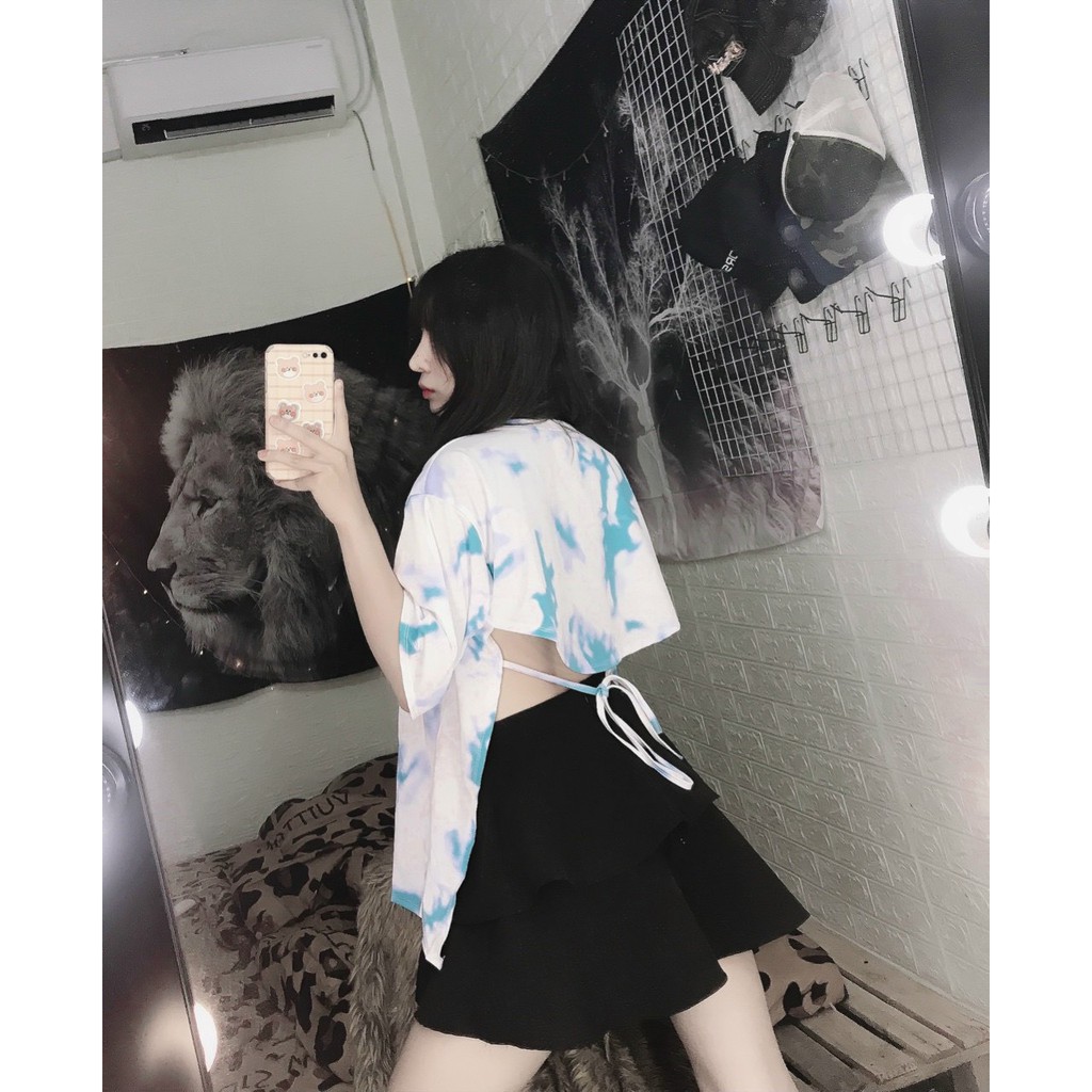 áo xinh 3/4 kiểu màu loang hot hit ảnh thật siêu hot đủ màu