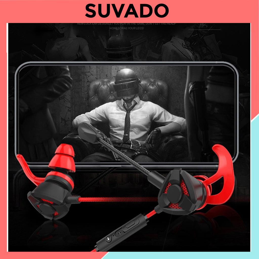 Tai nghe nhét tai có dây gaming mic rời Chuyên game G9 cho điện thoại máy tính micro nối dài chuẩn nhịp SUVADO