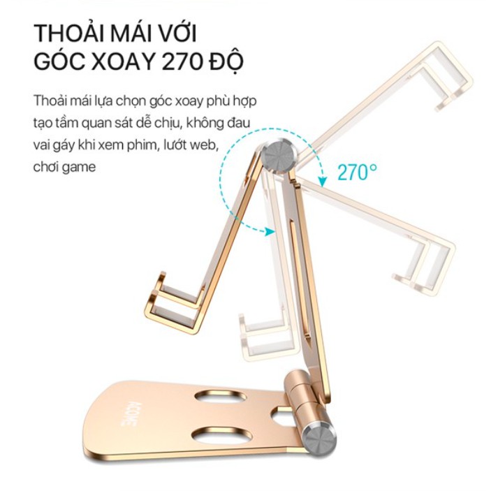 Giá Đỡ Điện Thoại/Máy Tính Bảng ACOME AH01 Điều Chỉnh Linh Hoạt 270 Độ - BẢO HÀNH 12 THÁNG