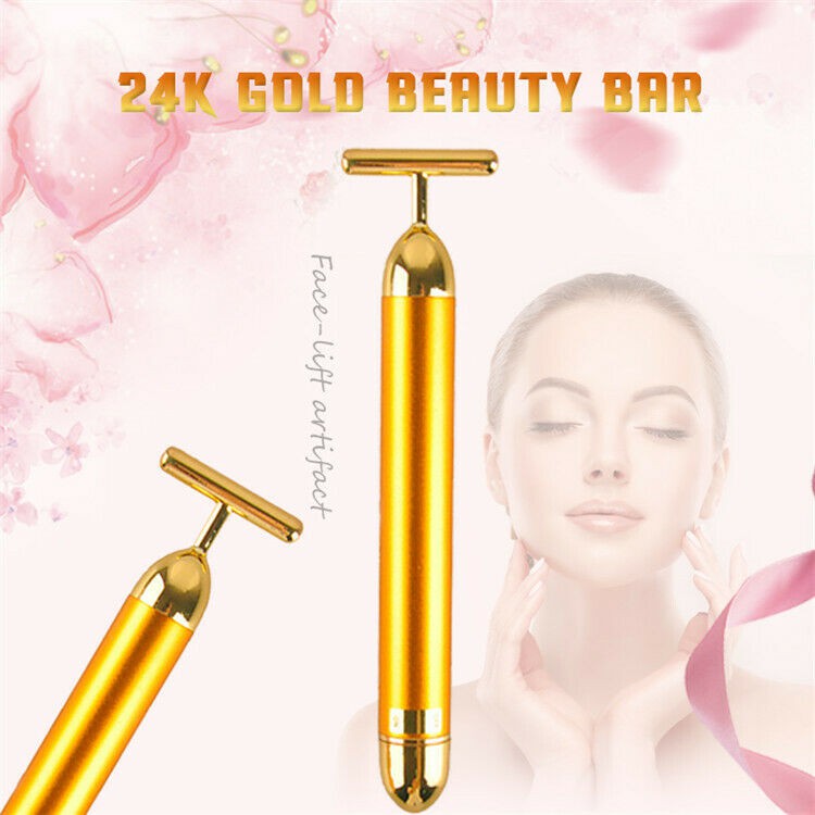 [Hàng mới về] Máy massage làm đẹp chống lão hóa làm mờ nếp nhăn và bọng mắt thiết kế kiểu dáng màu vàng