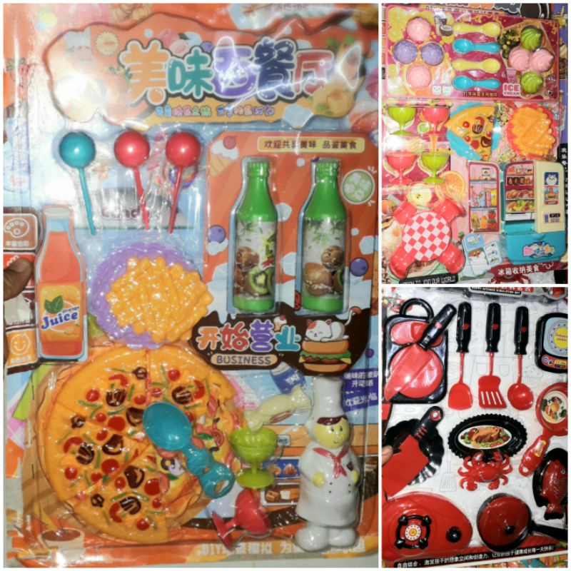 Một bộ đồ chơi nhà bếp cho bé bằng nhựa nhiều mẫu