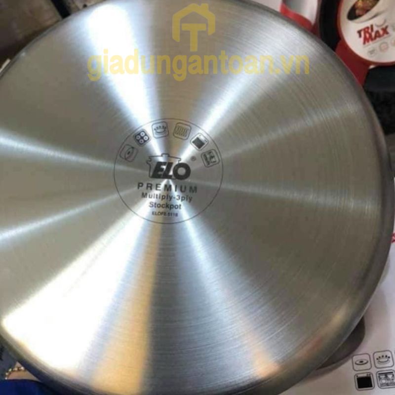Nồi luộc gà Elo Multilayer Premium 28cm của Đức, đáy 3 lớp, 10L - Luộc bánh chưng, hầm xương, nấu canh