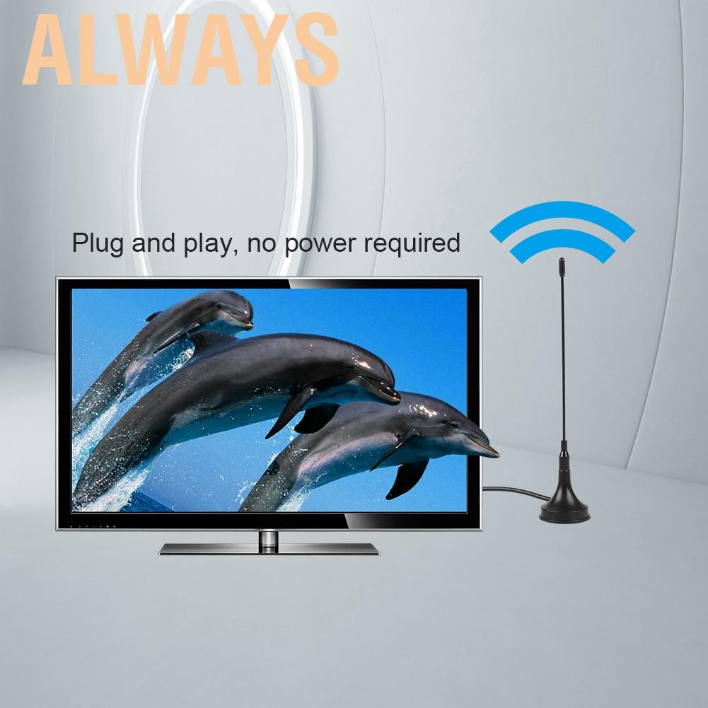 Anten kỹ thuật số DVB-T HDTV băng tần 70MHz kích thước 15.5x3cm nặng 31g có dây dài 149cm