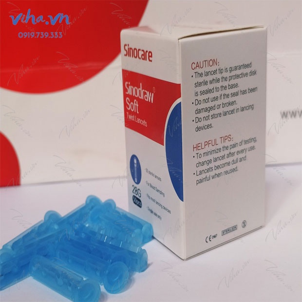 Hộp 50 Kim Lấy Máu Dùng Cho Các Máy Đo Đường Huyết