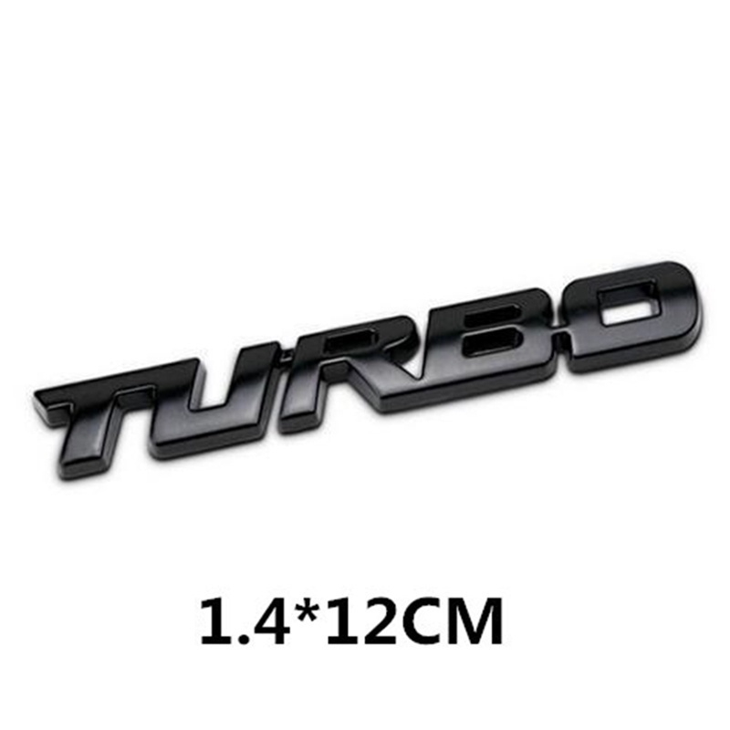 Miếng Dán Kim Loại Chữ Turbo 3d Độc Đáo Trang Trí Xe Hơi / Xe Máy