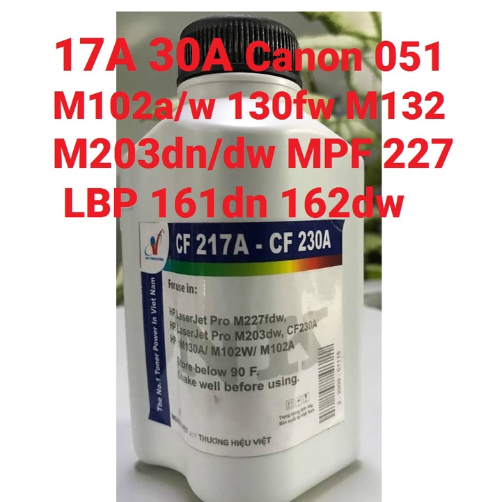 Mực nạp 17A 30A CRG 051 mực nạp CF 217A CF 230A Máy in LBP 051 161DN 162DW HP M102a,M102w,MFP M130a,M203dw,CF230A