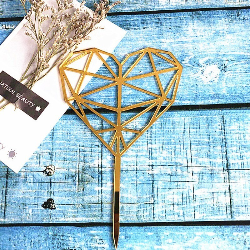 Que Cắm Trang Trí Bánh Bằng Acrylic Hình Chữ Love Dễ Thương