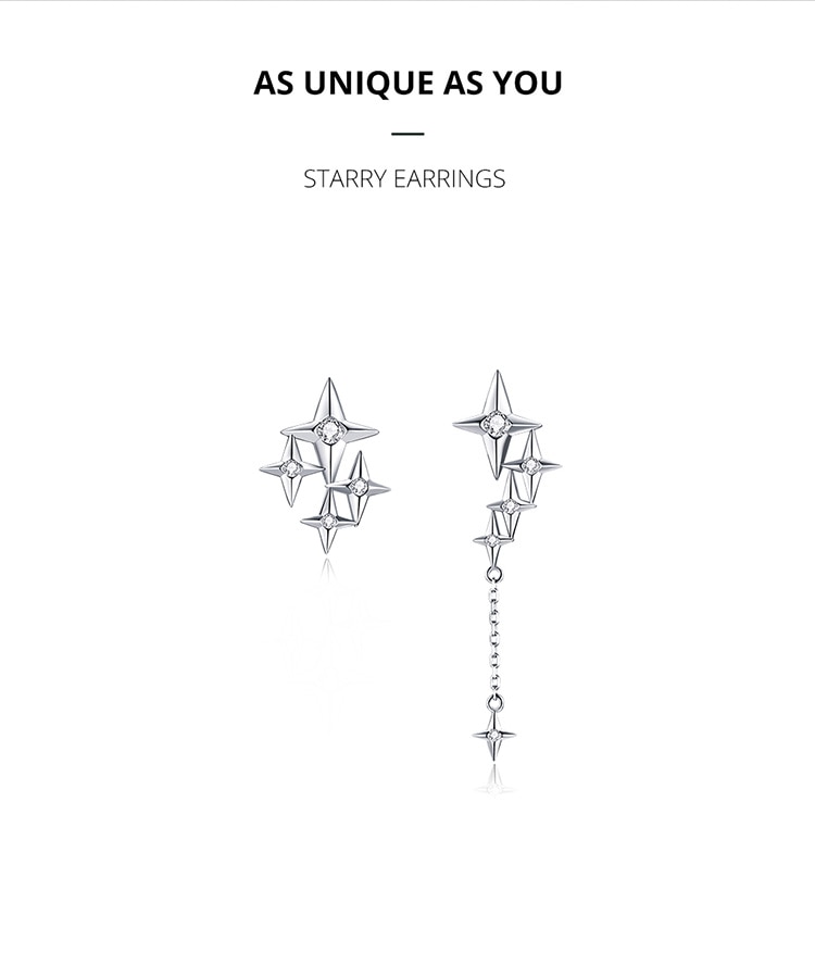 Bông Tai Bamoer Bạc Thật 925 Bse461 Chính Hãng Hình Sao Thời Trang Cho Nữ