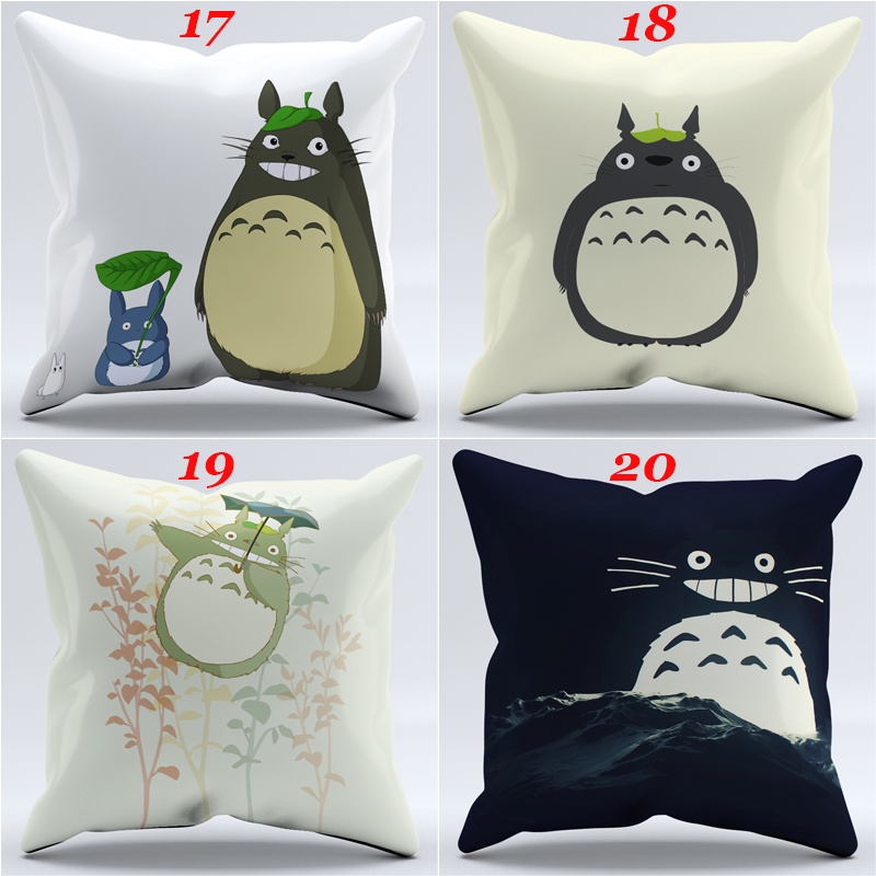 Vỏ Gối Vuông In Hình Totoro Độc Đáo Chất Lượng Cao