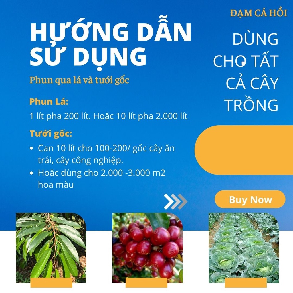 ĐẠM CÁ HỒI Vi Sinh:Mập Thân, Xanh Lá, To Trái, Kích Rễ