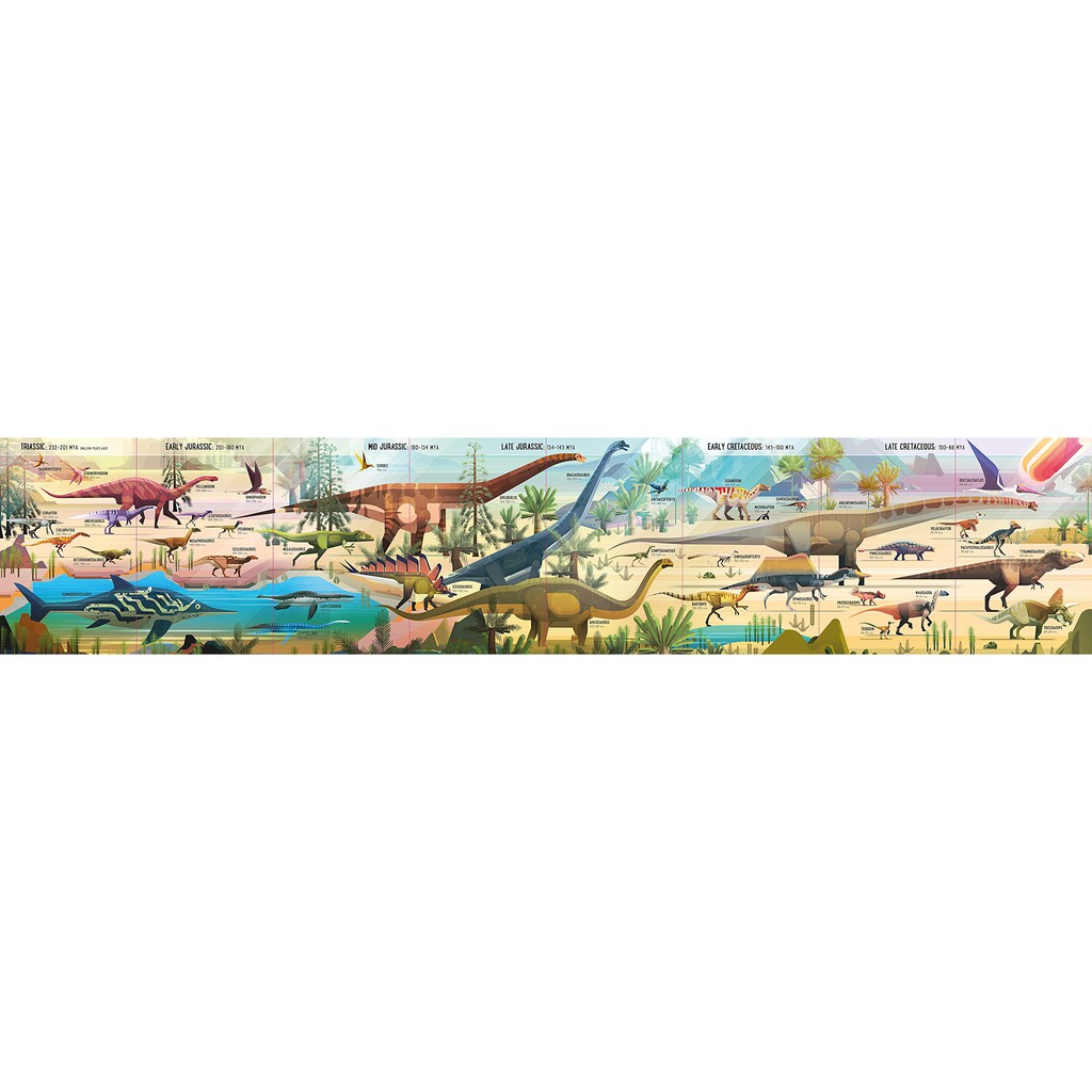Sách - Anh: Dinosaur Timeline Book and Jigsaw